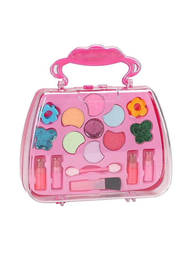 Beauty Makeup Toy Set For Girls with Portable Makeup Box Foldable Makeup Kit 15x6.5x16cm Safe & Non-Toxic Kids Makeup Toys ﻿Pretend Fun Play Toy
