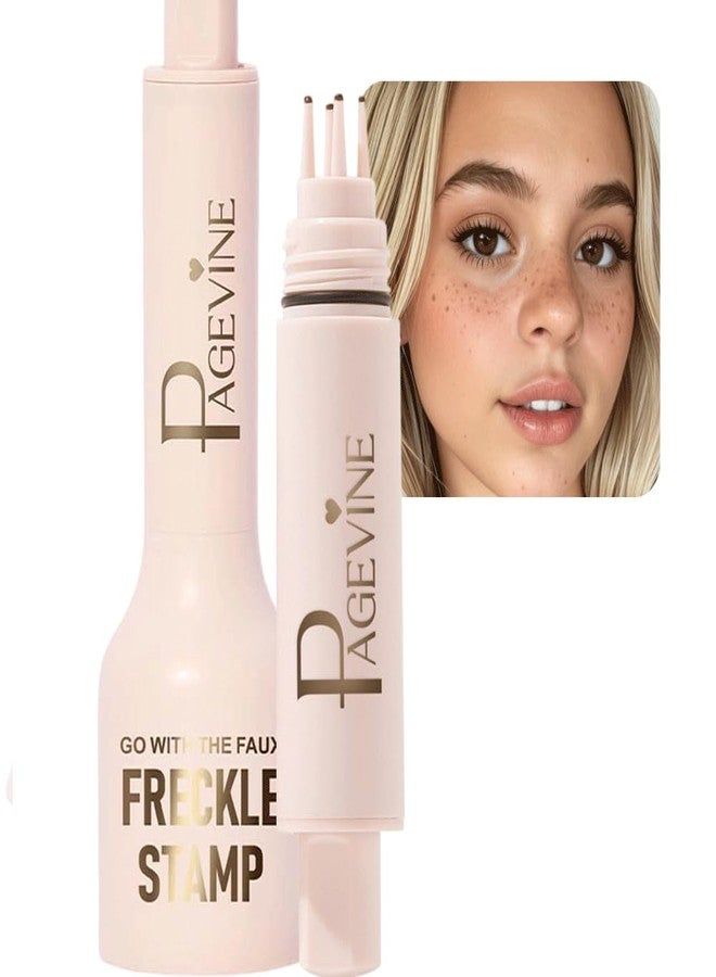 BAISEN DIARY Faux Freckle Stamp Pen - Upgraded Liquid Freckle Marker with Multi-Prong Soft Tip, Air Cushion Applicator for Natural Sun-Kissed Look, Long-Lasting Freckle Makeup Tool (2# Medium) - Image 1