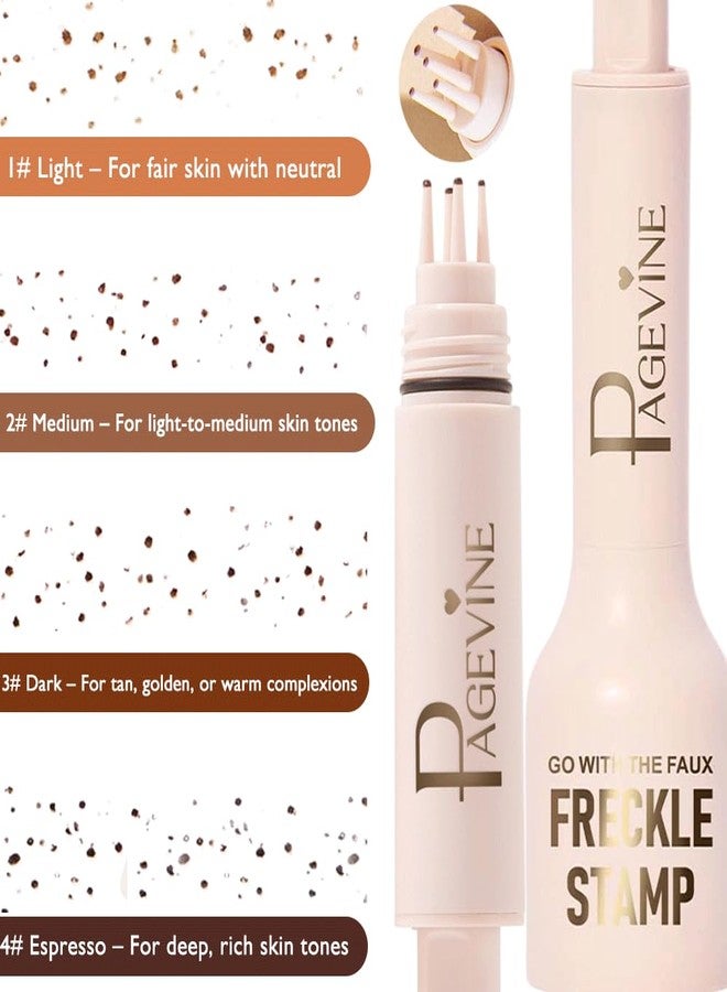 BAISEN DIARY Faux Freckle Stamp Pen - Upgraded Liquid Freckle Marker with Multi-Prong Soft Tip, Air Cushion Applicator for Natural Sun-Kissed Look, Long-Lasting Freckle Makeup Tool (2# Medium) - Image 4