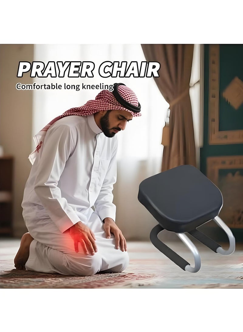 لارافيل كرسي السجود هو كرسي صلاة للمسلمين - كرسي دعم الصلاة، مقعد جلدي مبطن، تصميم مريح لوضعية صلاة مريحة، كرسي تأمل، كرسي ركوع للصلاة الذهنية، كرسي يوغا، أسود، 25 × 28 × 12 سم كرسي السجود من قيام، راحة ودعم أثناء الصلاة كرسي لسجود كرسي صلاة كرسي الصلاه كرسي سجود - Image 1