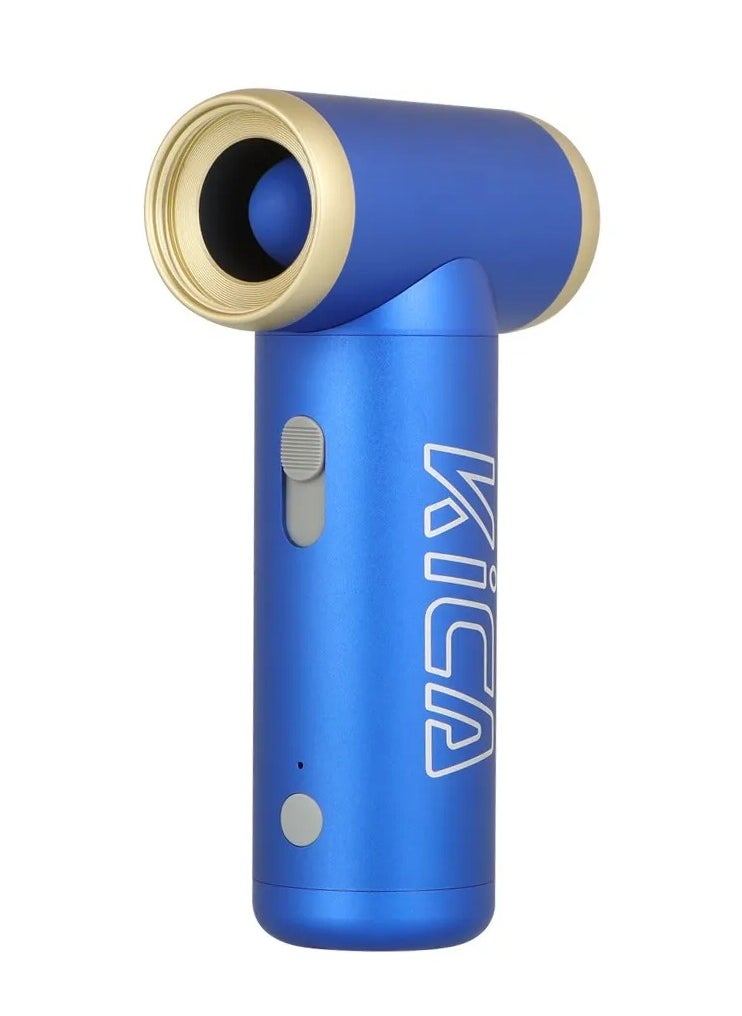 KiCA Jetfan 2 / Electric Dust Blower & Fan / Rechargeable /101000 RPM/ Handy Air Pressure Duster for Laptop/ Car/ Sofa & Office Equipment / Compact Handheld Air Duster / Travel & Outdoor - Blue  - Image 1