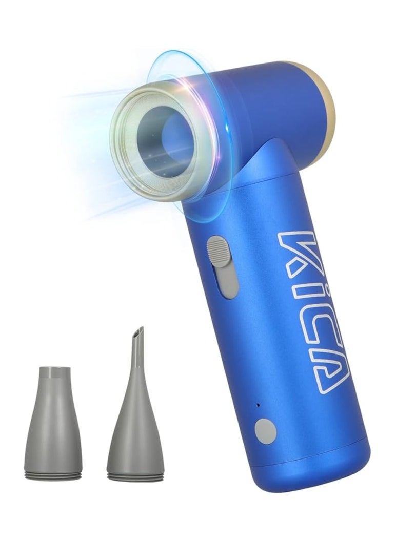 KiCA Jetfan 2 / Electric Dust Blower & Fan / Rechargeable /101000 RPM/ Handy Air Pressure Duster for Laptop/ Car/ Sofa & Office Equipment / Compact Handheld Air Duster / Travel & Outdoor - Blue  - Image 4