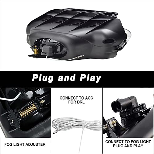 Tecoom LED Fog Lights with Daytime Running Lamps Compatible with 2003-2007 Chevrolet Avalanche Silverado 1500/2500/3500 Classic - Image 3