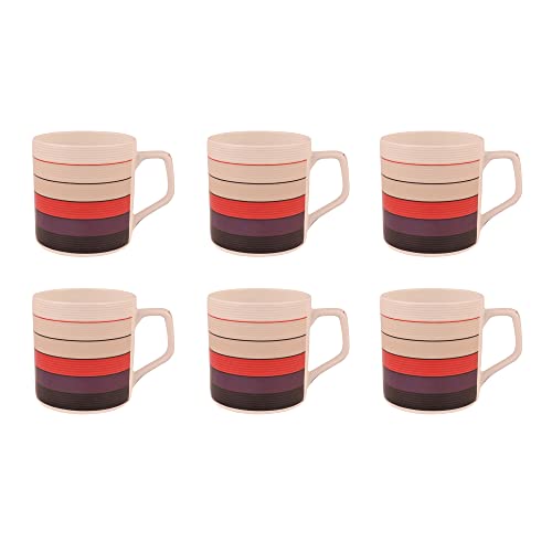 LVOOK CTPL Coffee Mug Director,Hamilton-1004,Bone China Coffee Mug Set, 220ml, Set of 6, Multicolour 6 Pcs. Coffee Mugs - Image 1