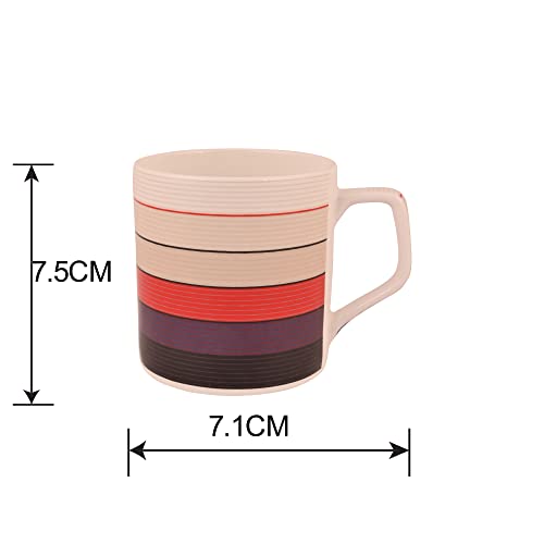 LVOOK CTPL Coffee Mug Director,Hamilton-1004,Bone China Coffee Mug Set, 220ml, Set of 6, Multicolour 6 Pcs. Coffee Mugs - Image 4