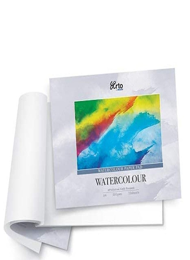 Campap Arto x Fabriano Studio Watercolour Paper, 25% Cotton, (300gsm Cold Pressed, A4, Pad), White (CR37129)