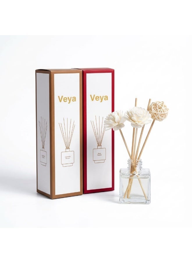 ڤيا VEYA فواحة أعواد عطرية فيا من قطعتين - روز وجاردينيا – 50 مل - Image 5