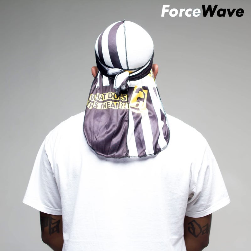ForceWave Durags for Men, 4 Pcs Silk Design Doo Rag for Wave, Braids, Dreads & Locks - Image 5