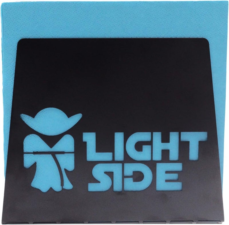 Finex BLACK Dark Side Light Side Premium Stainless Steel Napkin Holder Stand for home kitchen dinner table theme party RV camper restaurant - Image 2