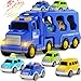 FunMission Toddlers City Truck Toys for Kids 39 Year Old5 in 1 Friction Power Vehicle Car for 3 4 5 6 7 Years Old Boys GirlsCarrier Truck Transport Toys for Christmas and Birthday Gifts - Image 2