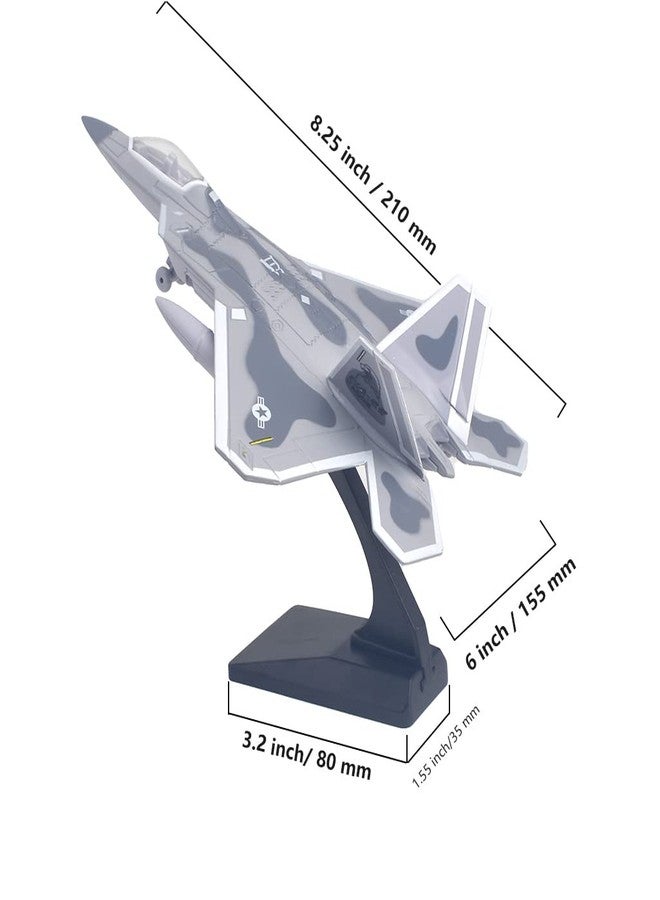 Ailejia Diecast F 22 Fighting Falcon Airplane Model Military Plane Pull Back with Lights and Sounds Fighter Jet Toys for Boys - Image 3