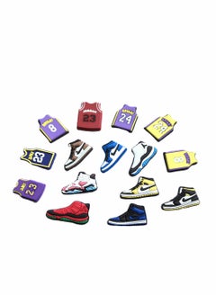SYOSI Shoes Decorations Crocs Charms Jibbitz, Sandals Buckle Wristband Bracelet PVC Basketball Charms Boys Girls Men Women Kid Adults Birthday Gifts Party Favor, 15 Pcs  - Image 3