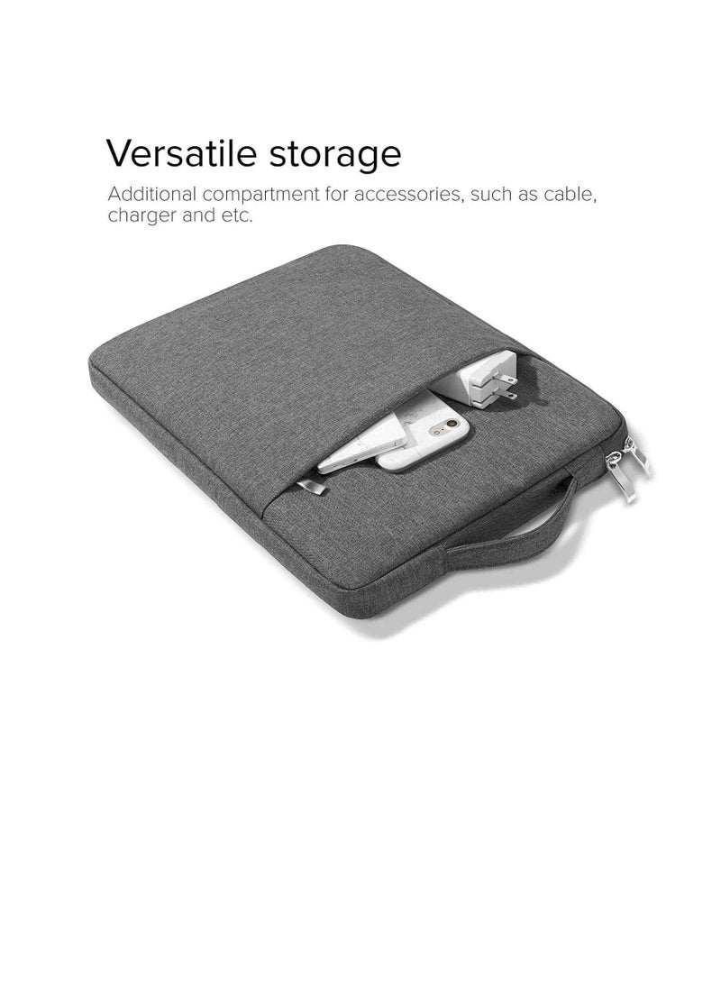 Generic Laptop Sleeve Case for 2022 MacBook Air 13.6 inch with Apple M2 Chip and 2022 MacBook Pro 13.3 inch with Apple M2 Chip Accessory Traveling Carrying Canvas Bag Cover Simple Case (Gray)  - Image 2