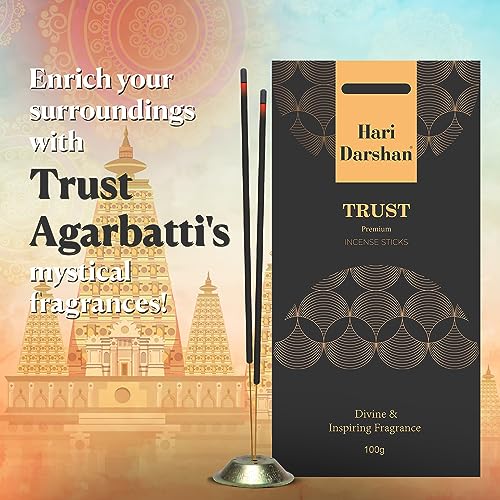 Hari Darshan Premium Agarbatti Stick Combo - 400 Sticks | Long-Lasting Fragrance | Bliss, Supreme Agarbathies for Pooja in a Decorative Agarbatti Box Royal No. 9 Incense Sticks (Pack of 4, 100g Each) - Image 3