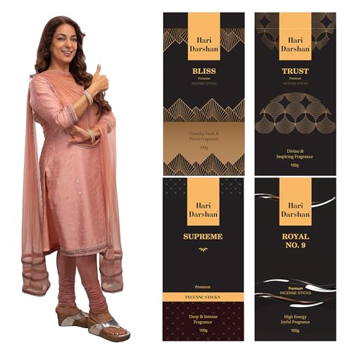 Hari Darshan Premium Agarbatti Stick Combo - 400 Sticks | Long-Lasting Fragrance | Bliss, Supreme Agarbathies for Pooja in a Decorative Agarbatti Box Royal No. 9 Incense Sticks (Pack of 4, 100g Each) - Image 2