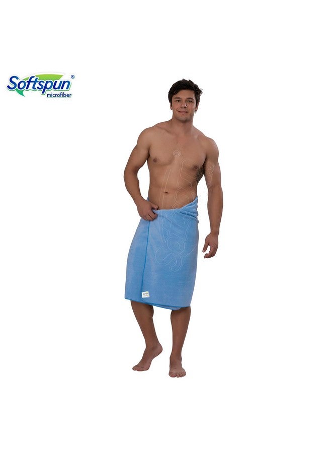 SOFTSPUN Microfiber Hair & Face Care Bath Towel 1 pc 60x120cm Sky Blue! Ultra Absorbent Super Soft & Comfortable, Quick Drying for Men & Women Daily Use Pack of 1 Extra Large Size Unisex. - Image 5