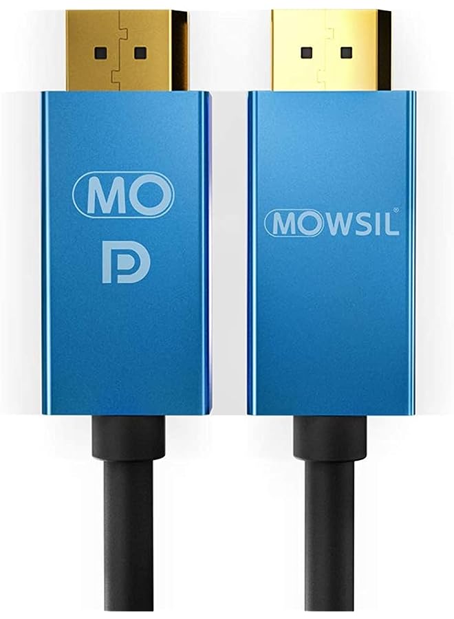 MOWSIL 4K Display Port DP to Display Port DP Cable, 2 Meters Length, Bright Blue - Image 1
