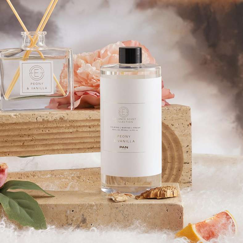 Elegance Peony Vanilla Refill Oil 500ml - Pink