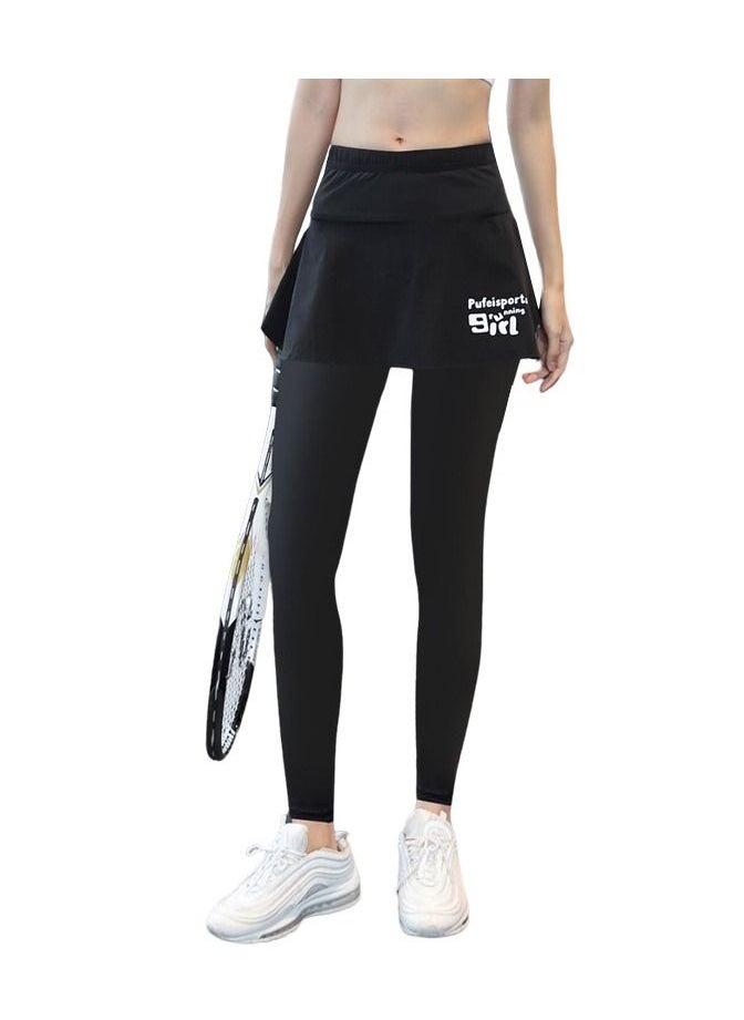 UTDOORWEAR - Women's Sports Pants Fake Two Outdoor Running Fitness Yoga Yennis Leggings High Stretch Warm Sweatpants - Image 1