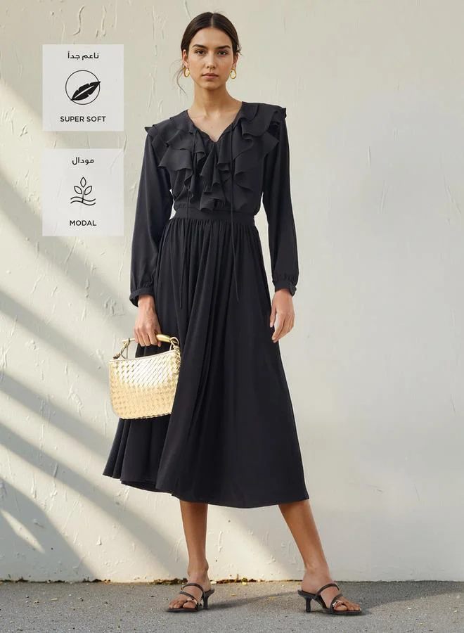 Splash FAV Pleated Flared Skirt with Flexi Comfort Elasticated Waistband