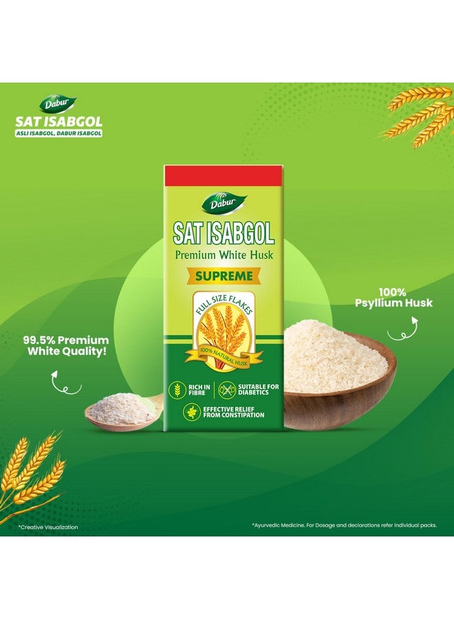 Dabur Sat Isabgol (Psyllium Husk) - 180g + 50g Free | Rich in Fiber | Provides Effective Relief from Constipation & Bloating | Promotes Bowel Health | Non-Habit Forming | 100% Ayurvedic - Image 2