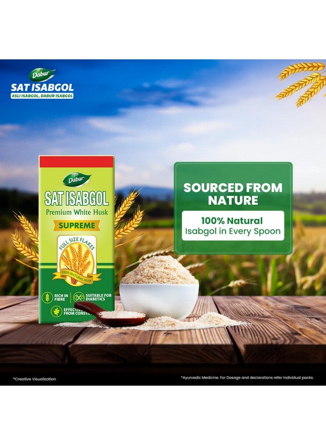 Dabur Sat Isabgol (Psyllium Husk) - 180g + 50g Free | Rich in Fiber | Provides Effective Relief from Constipation & Bloating | Promotes Bowel Health | Non-Habit Forming | 100% Ayurvedic - Image 5
