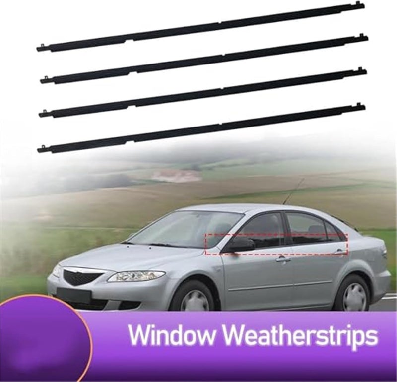 Wivplex 4PCS Car Window Weatherstrip for Mazda 6 (2004-2012) - Image 3