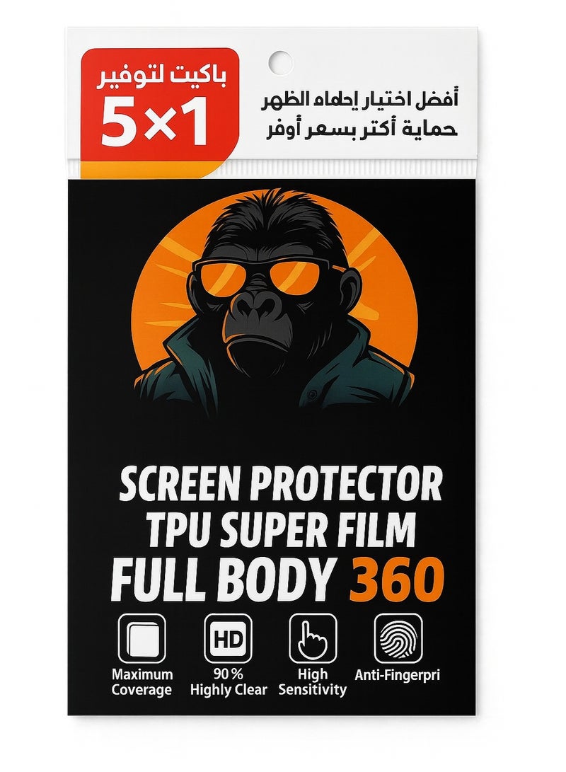 Screen Protector for Back & Frame against Scratches and Scuffs for Honor 400 – 5-Pack - Image 3