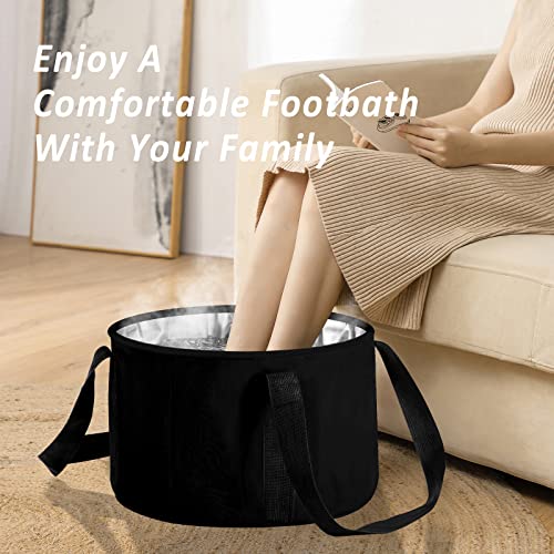 JSVSLTD Foot Bath Basin 20L Collapsible Bucket, Portable Foot Soak Tub Feet Soaking Bucket for Outdoor Travel, Camping, Fishing(Black) - Image 5
