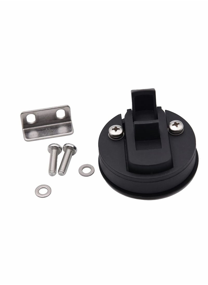 Y&D Slam Latch Hatch Round Pull Black Plastic Nylon for RV Boat Marine Deck 1/2'' Door Cabinet Hardware Pack of 2  - Image 4