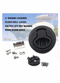 Y&D Slam Latch Hatch Round Pull Black Plastic Nylon for RV Boat Marine Deck 1/2'' Door Cabinet Hardware Pack of 2  - Image 2