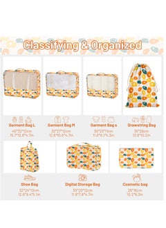 Generic Expandable Compression Packing Cubes Set for Travel Suitcase and Backpack Organizers, 7 Pack Travel Essentials  - Image 3