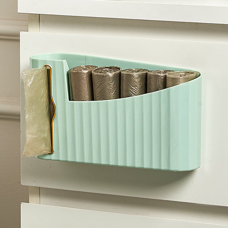 Wall-Mounted Garbage Bag Storage Artifact Kitchen Plastic Bag Storage Box Punch-Free Drawable Garbage Bag Storage Box - Image 2