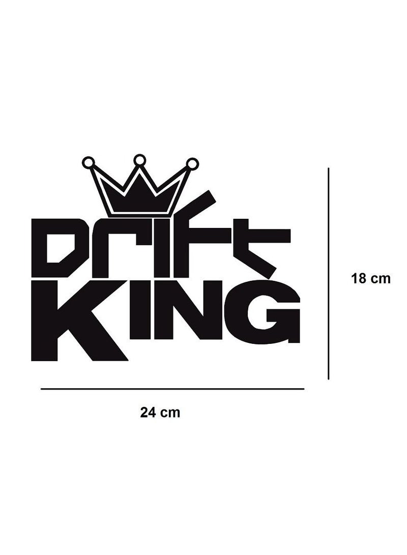Generic Drift King Sticker - Black 