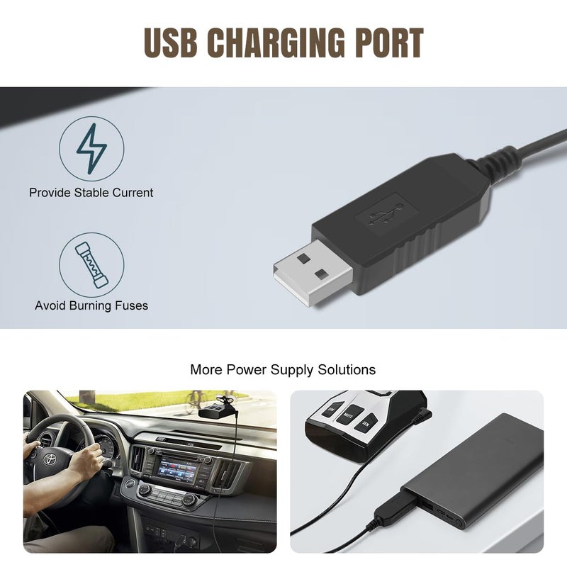 Lenink Power Cord Compatible with Cobra RAD 480i/350/380/450, Replacement Cord Cable USB Charger Compatible with Most Cobra Radar Detectors (1m/3.28ft) - Image 3