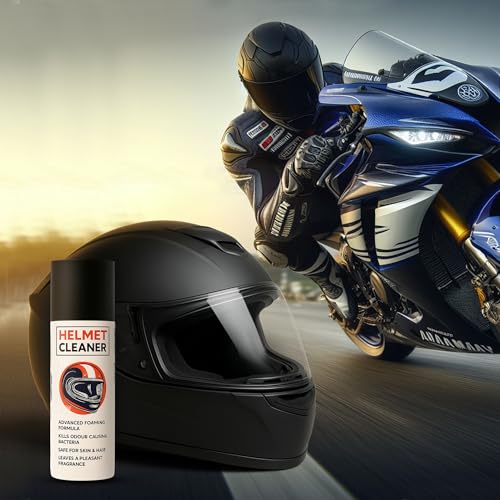 ShineXPro Helmet Cleaner & Microfiber Cloth, Anti-Bacterial Foaming Helmet Cleaning Spray, Safe for Hair & Skin - Helmet Interior Cleaner Removes Bad Odor, Helps Deep Clean with Inner Foam Formulation - Image 5