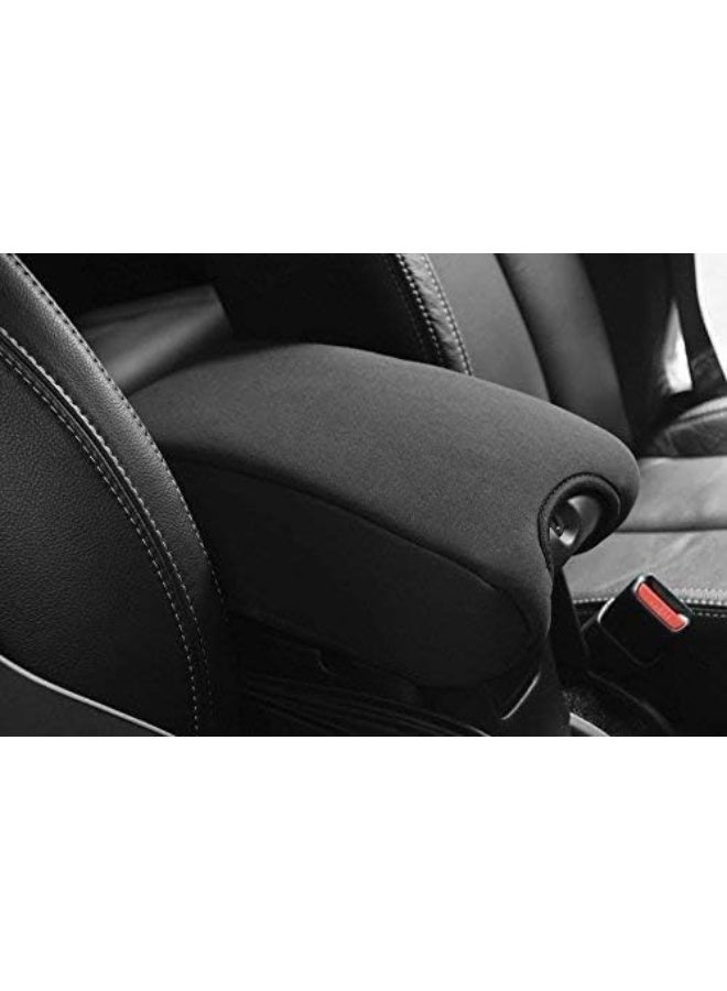 DEDC Neoprene Center Console Armrest Pad Cover for Jeep Wrangler JK Sahara Sport Rubicon X & Unlimited 2011-2017 Black - Image 1