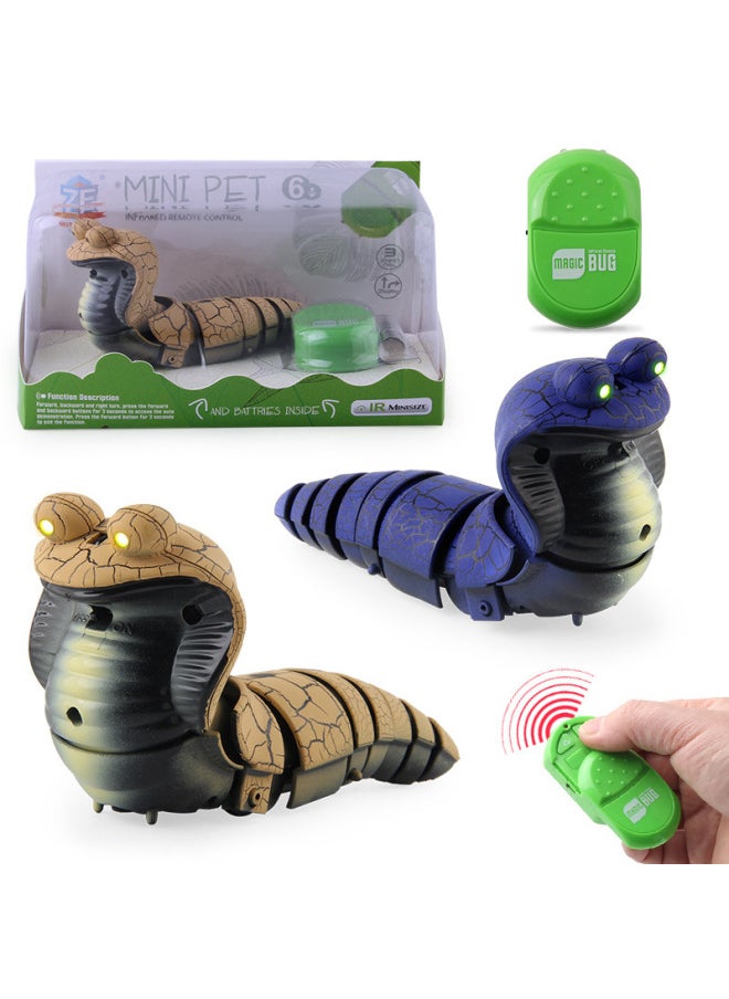 Creative Trick Toy Remote Control Cobra Infrared Remote Control Simulation Snake Spoof Trick Toy Set-Color:7702 Desert Gray 0.105kg  - Image 2
