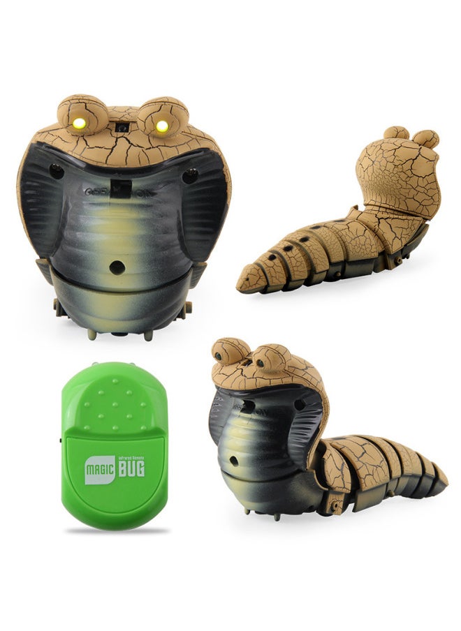 Creative Trick Toy Remote Control Cobra Infrared Remote Control Simulation Snake Spoof Trick Toy Set-Color:7702 Desert Gray 0.105kg  - Image 4