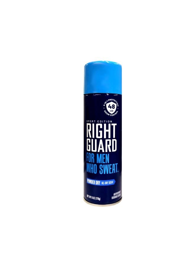 Right Guard Aerosol Sport Powder Dry Antiperspirant, 6 oz (Pack of 3) - Image 2