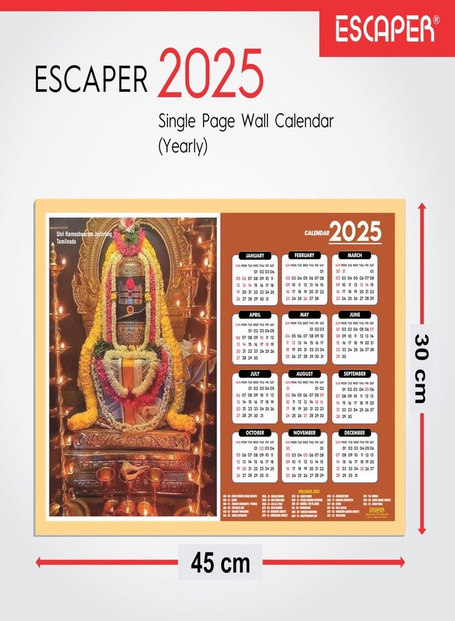 ESCAPER تقويم حائط 2025 لأشهر المعابد الهندوسية، تقويم حائط 2025 للآلهة الهندوسية، تقويم حائط 2025 للآلهة الهندوسية، صور الآلهة الهندوسية، صور الآلهة الهندوسية، تقويم حائط 2025 للمعابد الهندوسية - Image 2