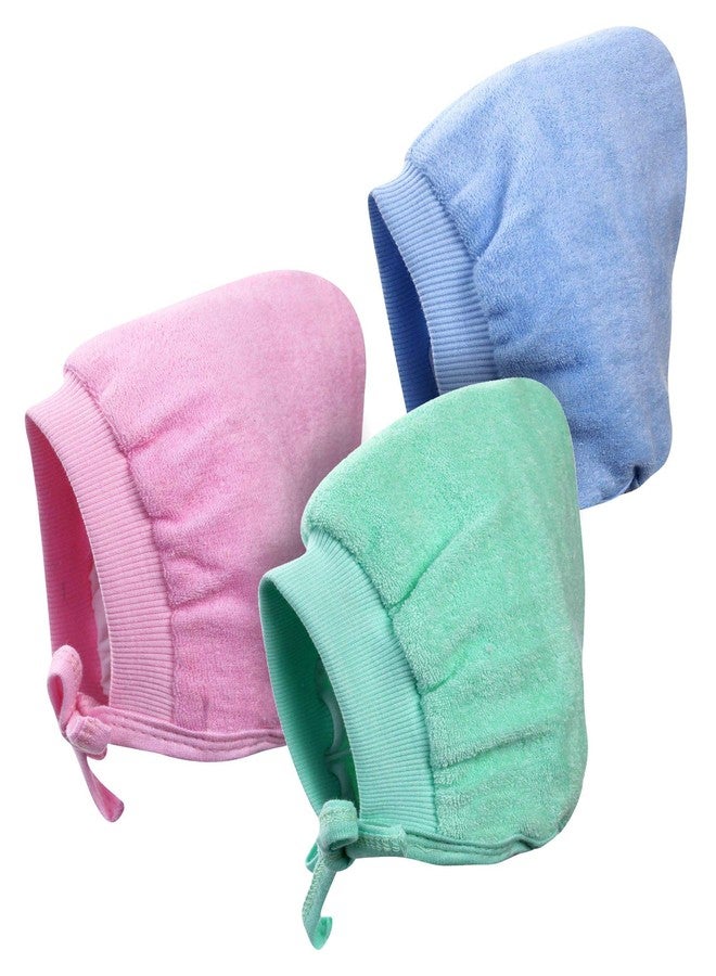 BCARE Newborn Baby Boys Girls Winter Care Soft Cotton Hosiery Cap with Tai Knot & Bonnet for Toddler Multicolor Woolen Caps Infant Hat Kids Topi Pack of 3 - Image 1