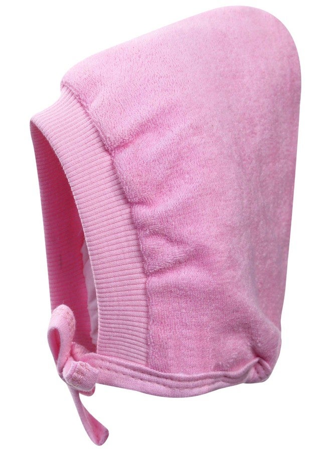 BCARE Newborn Baby Boys Girls Winter Care Soft Cotton Hosiery Cap with Tai Knot & Bonnet for Toddler Multicolor Woolen Caps Infant Hat Kids Topi Pack of 3 - Image 3