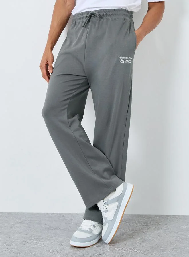 Men Grey Plain Oversized Joggers