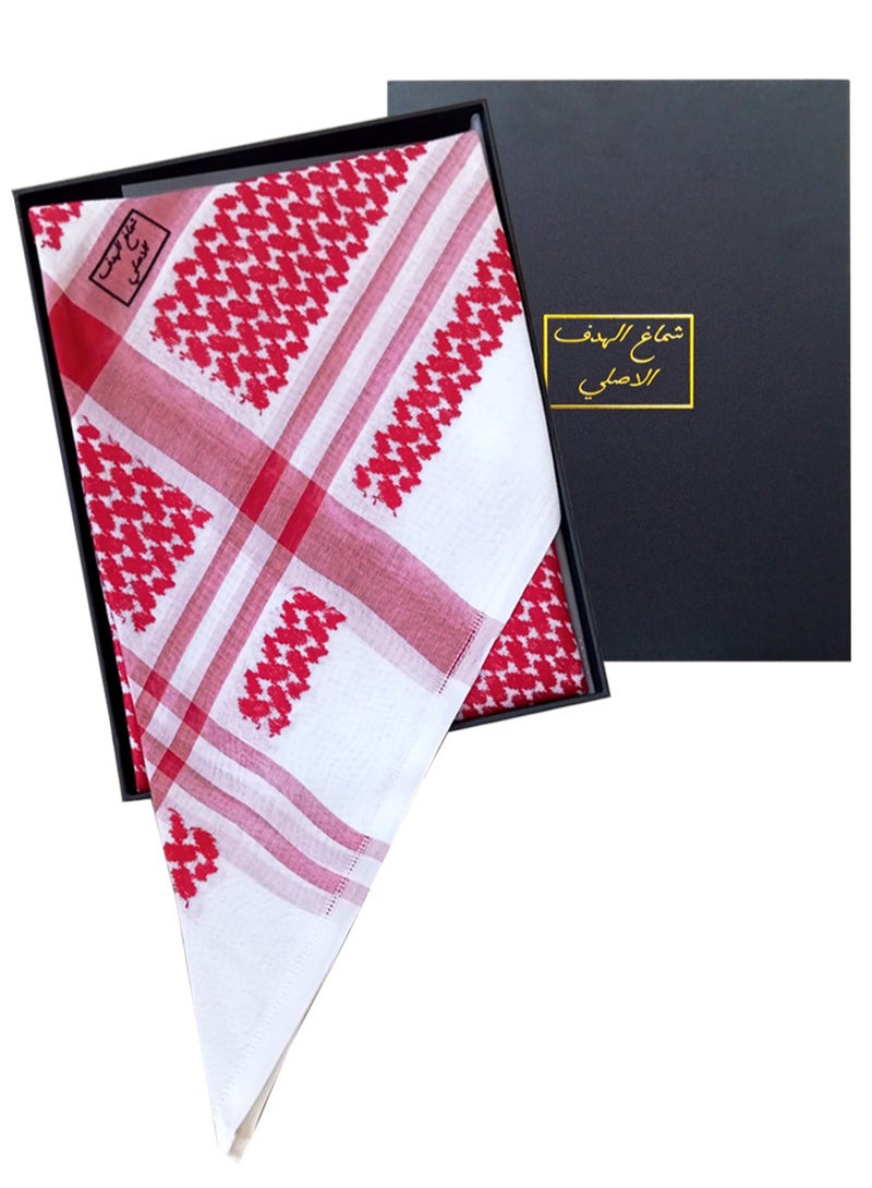 SHAMAKH ALHADAF Red Men's Shemagh