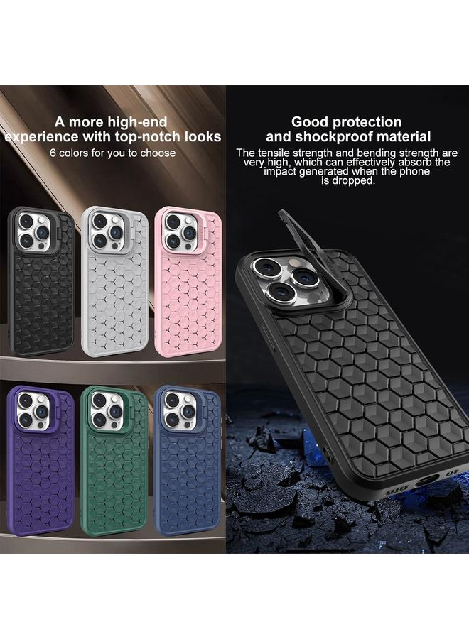 S-TOP Case For iPhone 16 Plus Honeycomb Radiating Lens Holder Magsafe Phone Case - Image 2