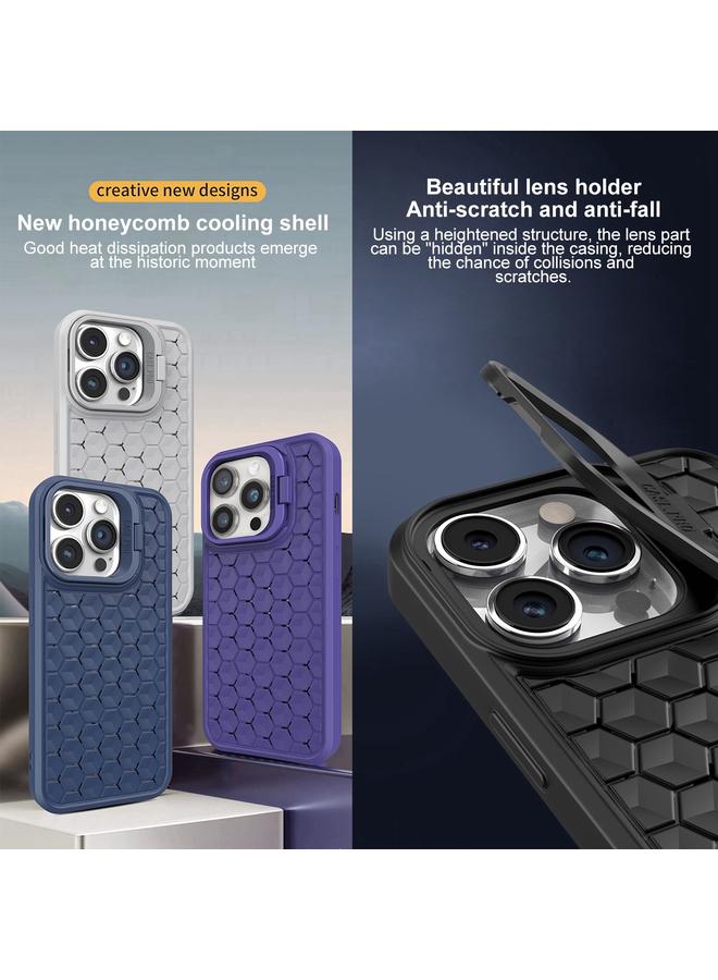 S-TOP Case For iPhone 16 Plus Honeycomb Radiating Lens Holder Magsafe Phone Case - Image 3