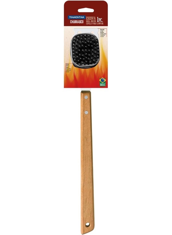 Tramontina Churrasco Stainless Steel Grill Brush with 41.7cm Wood Handle Made In Brazil 26445100 - Image 5