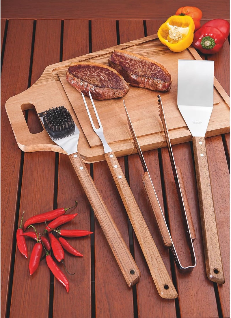 Tramontina Churrasco Stainless Steel Grill Brush with 41.7cm Wood Handle Made In Brazil 26445100 - Image 3