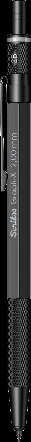 Scrikss 20mm Mechanical Clutch Lead Pen Pencil Matt Black GraphX Series - Image 2